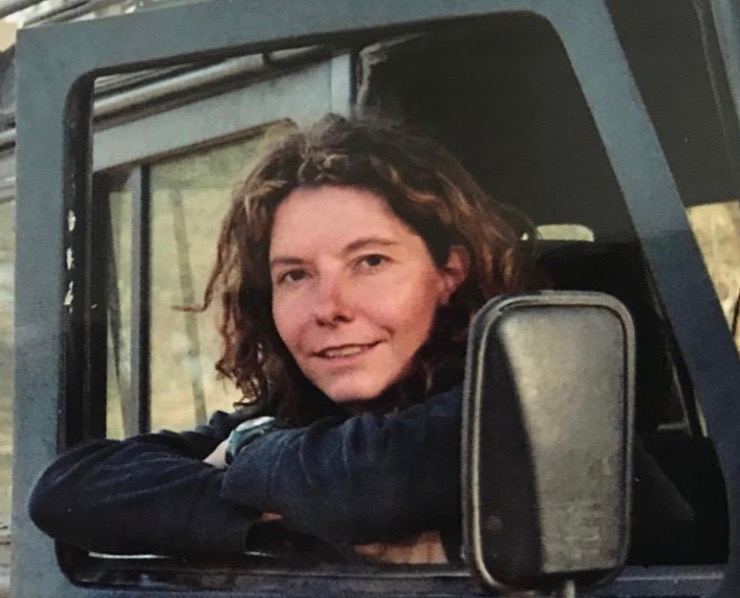 Ester Oosterhuis, founder of LocalBooking, in a safari vehicle in Tanzania